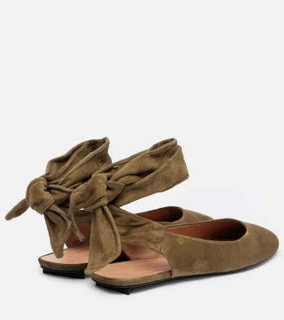 Attico Cloe Suede Ballet Flats