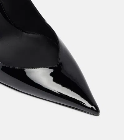 Attico Cheope 105 Leather Slingback Mules In Black