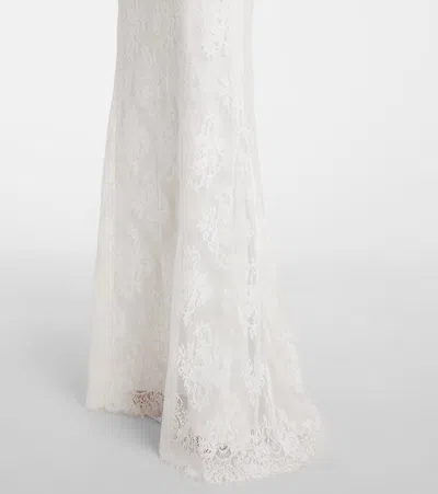 Self-portrait Strappy Floral Lace Gown