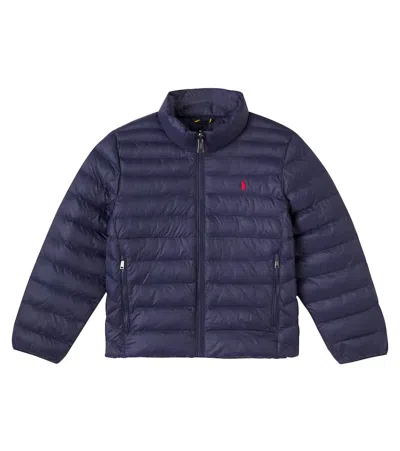 Polo Ralph Lauren Navy Down Jacket In Blue