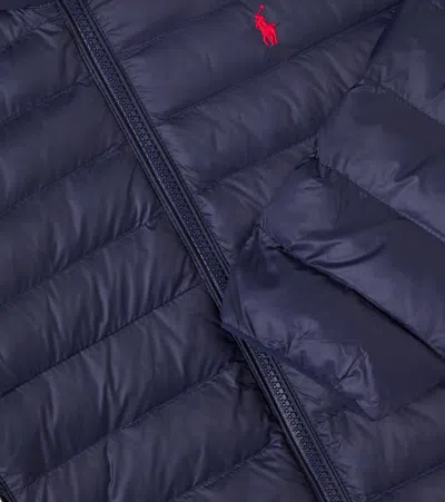 Polo Ralph Lauren Navy Down Jacket In Blue