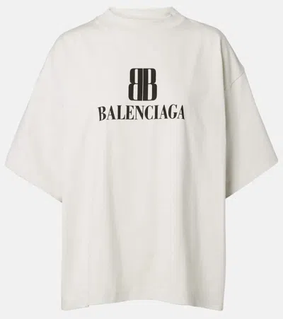 Balenciaga Cotton Tshirt With Logo Print