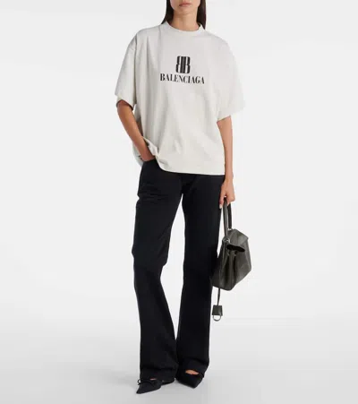 Balenciaga Cotton Tshirt With Logo Print