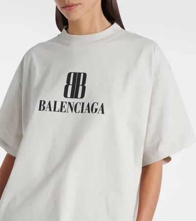 Balenciaga Cotton Tshirt With Logo Print