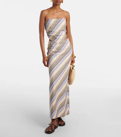 Faithfull Antibes Striped Cotton And Linen Top