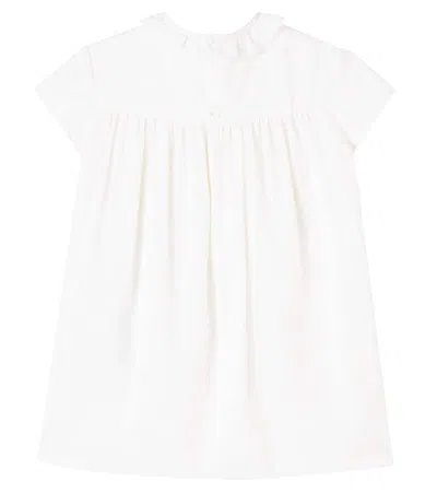 Gucci Baby Cotton And Silk Muslin Dress In White
