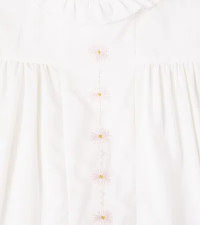 Gucci Baby Cotton And Silk Muslin Dress In White