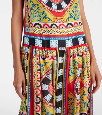 Dolce & Gabbana Taormina Printed Halterneck Silk Gown