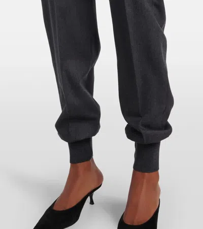 Stella Mccartney Mid-rise Wool Tapered Sweatpants
