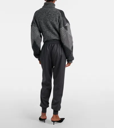 Stella Mccartney Mid-rise Wool Tapered Sweatpants