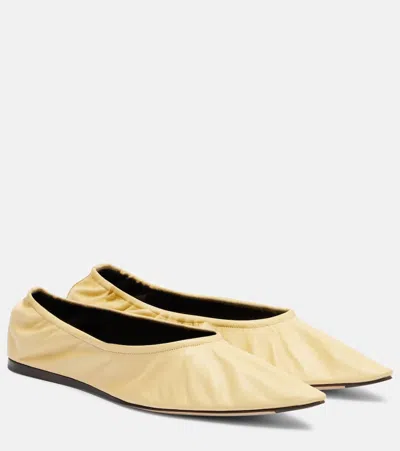 The Row Liisa Leather Ballet Flats
