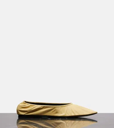 The Row Liisa Leather Ballet Flats