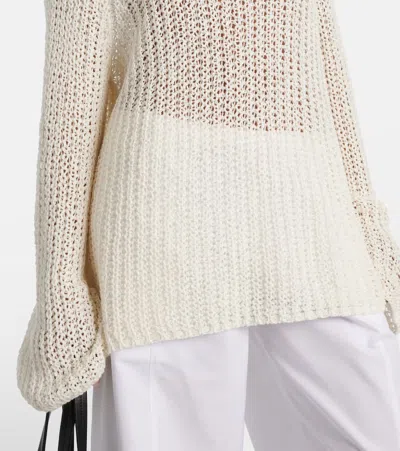 Khaite Elowen Open-knit Cotton-blend Sweater