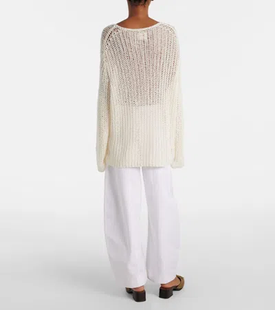 Khaite Elowen Open-knit Cotton-blend Sweater
