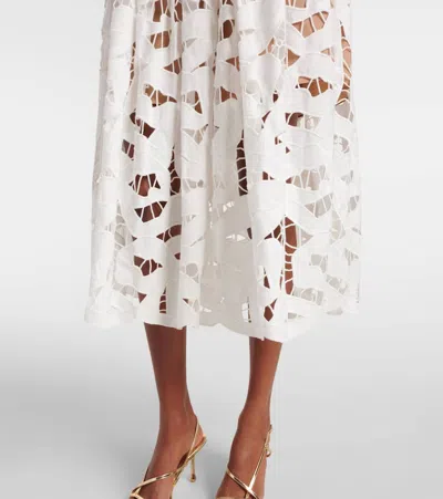 Self-portrait Bow Embroidered Midi Dress
