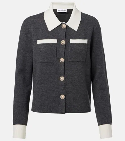 Self-portrait Wool-blend Cardigan