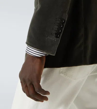 Tom Ford Dyllan Cotton Velvet Blazer In Brown