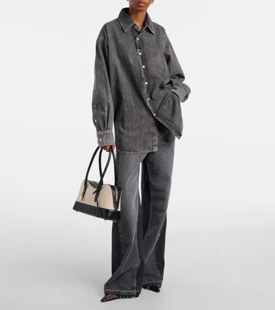 Stella Mccartney Borsa A Spalla Ryder In Tela Sabbia Donna In Black