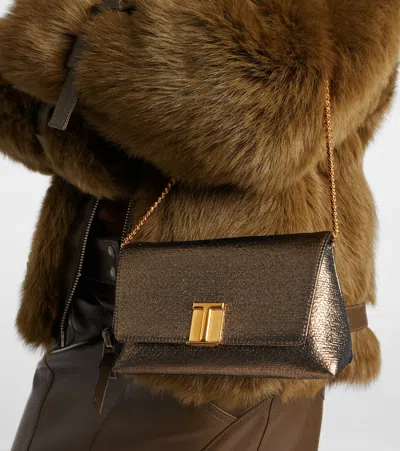Tom Ford Laminated Pochette With Chain Shoulder Strap