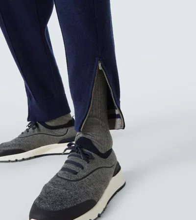 Brunello Cucinelli Jogginghose Aus Einem Kaschmirgemisch In Blue