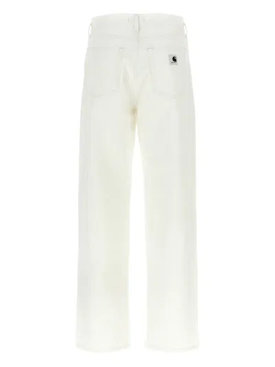 Carhartt Logo-patch Cotton Jeans In White