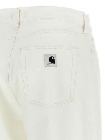 Carhartt Logo-patch Cotton Jeans In White
