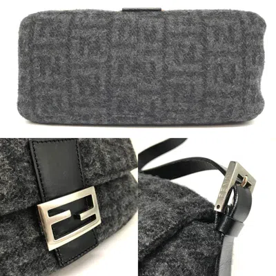 Pre-owned Fendi Gray Wool Shoulder Bag ()