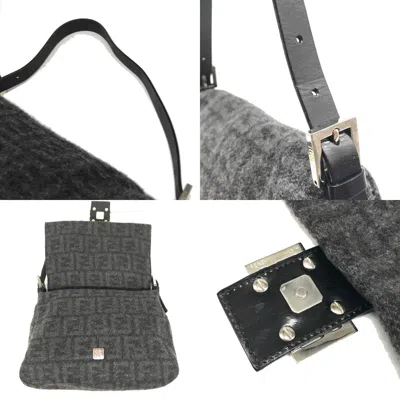 Pre-owned Fendi Gray Wool Shoulder Bag ()