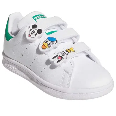 Adidas Originals (ps) Adidas X Disney Stan Smith Comfort Closure 'white Green' In White