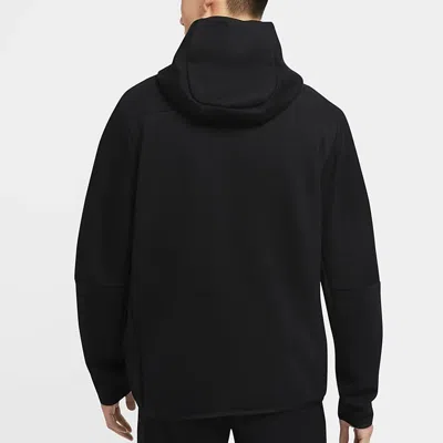 Nike Lightweight Hooded Sweatshirt With Zip Men's Sportswear Tech Fleece Hoodie Black/black In Animal Print