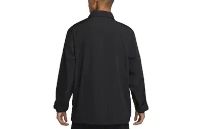 Nike Authentics Logo-embroidered Shell Coach Jacket In Black