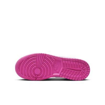 Air Jordan (gs)  1 Mid 'fire Pink' In White