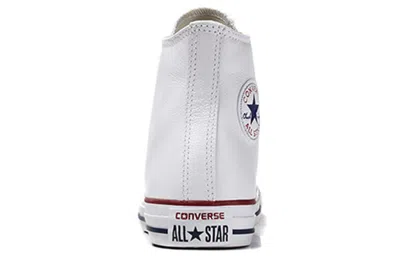Converse White Canvas Chuck Taylor Hi Sneakers In White