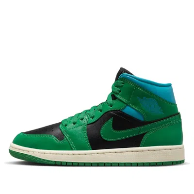 Air Jordan (wmns)  1 Mid 'green Black' In Neutral