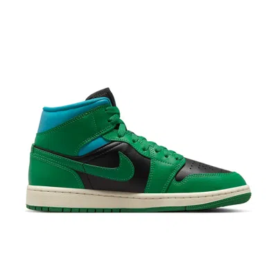 Air Jordan (wmns)  1 Mid 'green Black' In Neutral