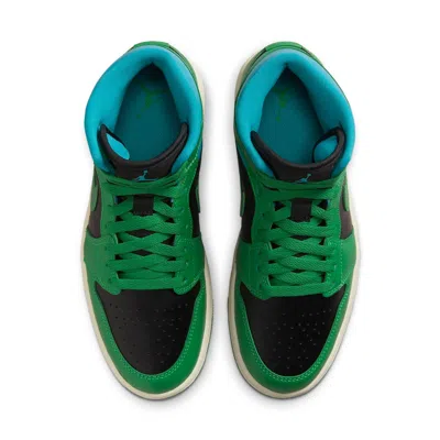Air Jordan (wmns)  1 Mid 'green Black' In Neutral