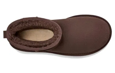 Ugg Mini Classic Platform Suede Ankle Boots In Brown