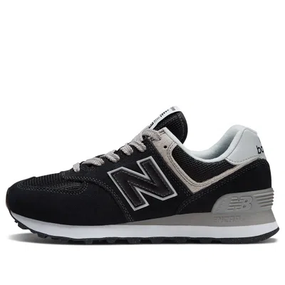 New Balance 574 Leather-trimmed Suede And Mesh Sneakers In Navy