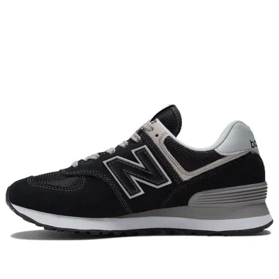New Balance 574 Leather-trimmed Suede And Mesh Sneakers In Navy