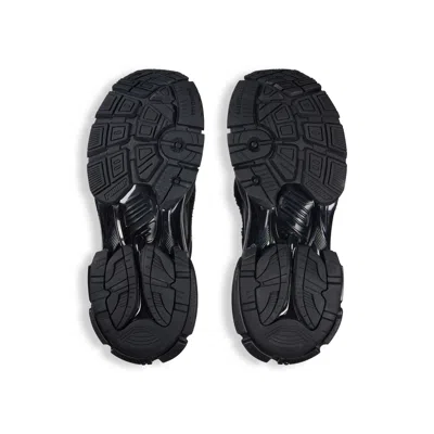Balenciaga Men Runner Mesh And Leather Sneakers In Black