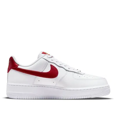 Nike Air Force 1 Low Essential "white/gym Red" Sneakers In White