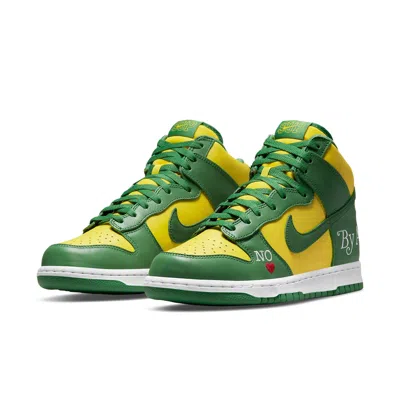 Nike X Supreme Sb Dunk High Sneakers In Green