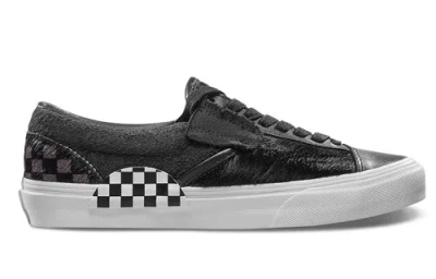Vans Slip-on Cap Lx 'pony Checkered' In Black
