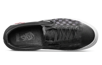 Vans Slip-on Cap Lx 'pony Checkered' In Black