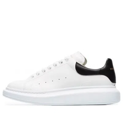 Alexander Mcqueen White And Black Low-top Sneakers With Chunky Sole And Contrasting Heel Tab In Leather Man In Multi