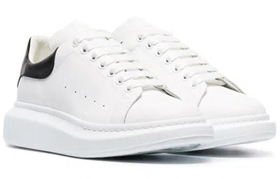Alexander Mcqueen White And Black Low-top Sneakers With Chunky Sole And Contrasting Heel Tab In Leather Man In Multi