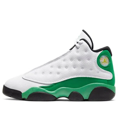 Air Jordan (ps)  13 Retro 'lucky Green' In White
