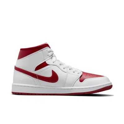 Air Jordan (wmns)  1 Mid 'white Pomegranate' In White