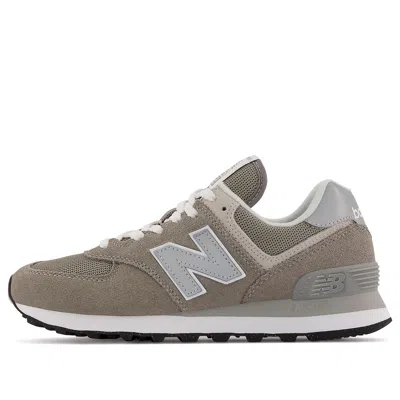 New Balance Womens 574 Logo-embossed Woven Low-top Trainers Grey White G In Grau