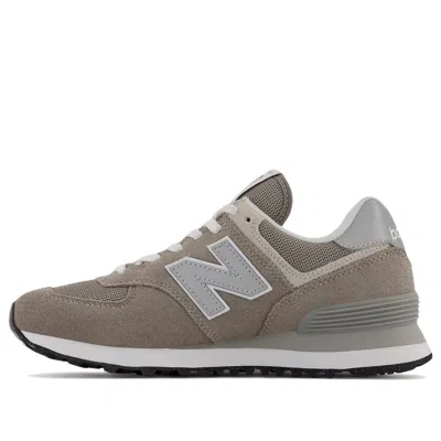 New Balance Womens 574 Logo-embossed Woven Low-top Trainers Grey White G In Grau